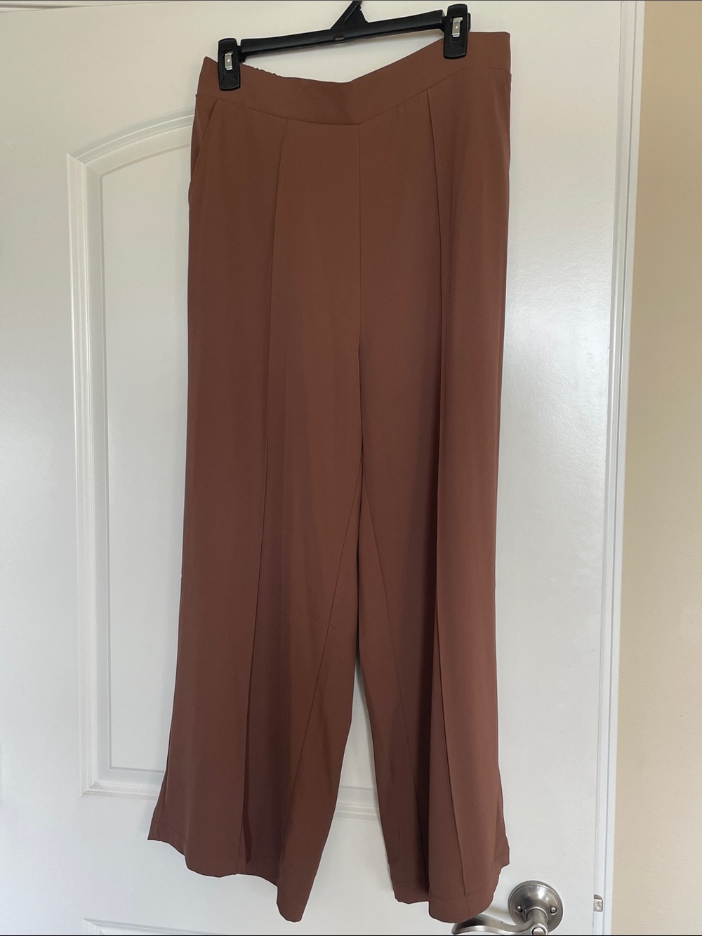 MELLODAY Wide-Leg Dress Pants in Warm Brown